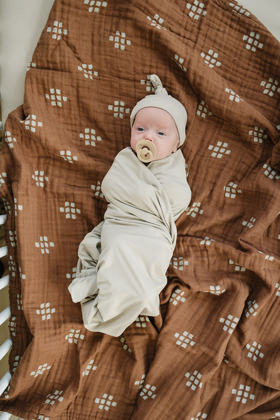 Mebie Baby Bamboo Knot Hat - Oatmeal