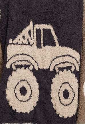Forever French Plush Blanket - Monster Truck