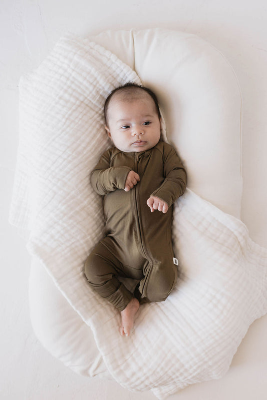 Forever French Bamboo Romper - Olive Green