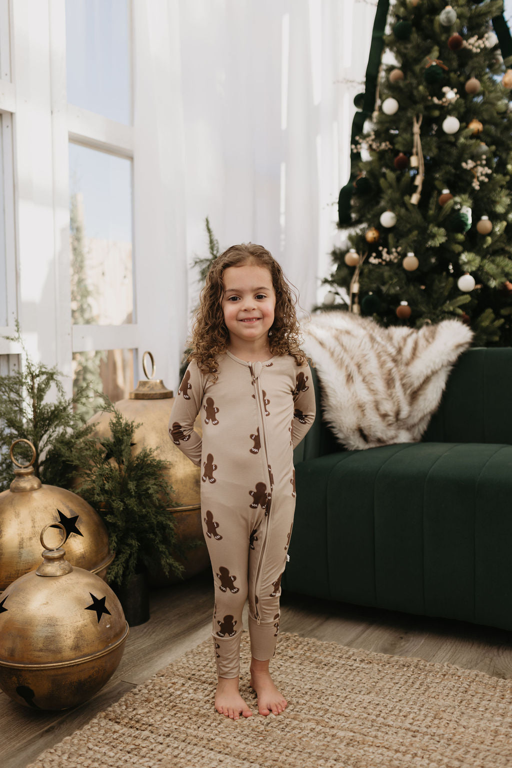 Forever French Bamboo Romper - Gingerbread