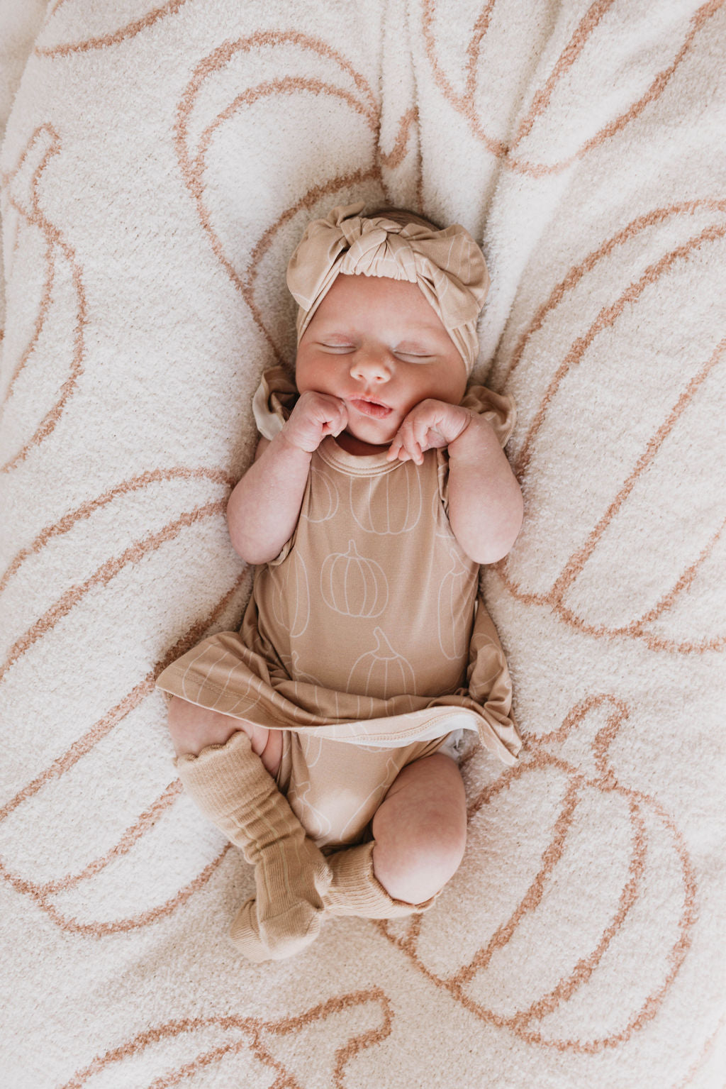 Forever French Bamboo Ruffle Romper - Pumpkin Pie