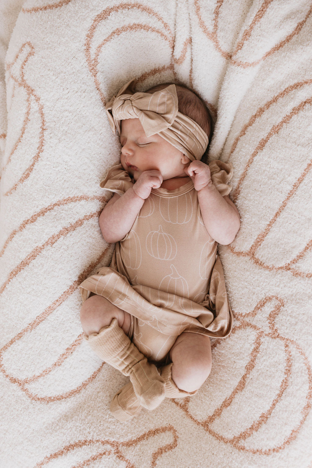 Forever French Bamboo Ruffle Romper - Pumpkin Pie