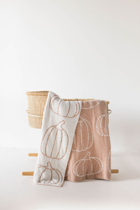 Forever French Plush Blanket - Pumpkin Pie