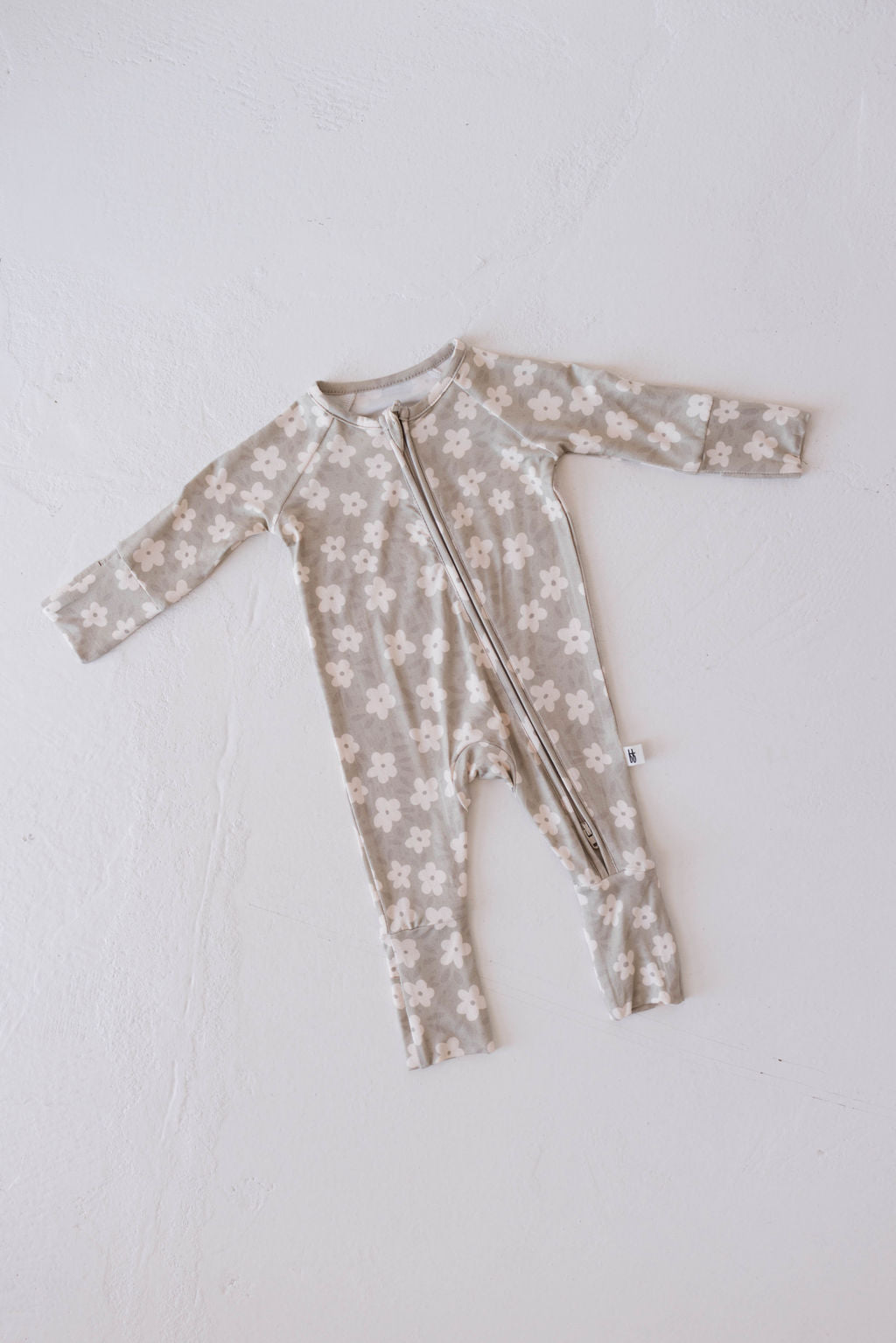 Forever French Bamboo Romper - French Gray Floral