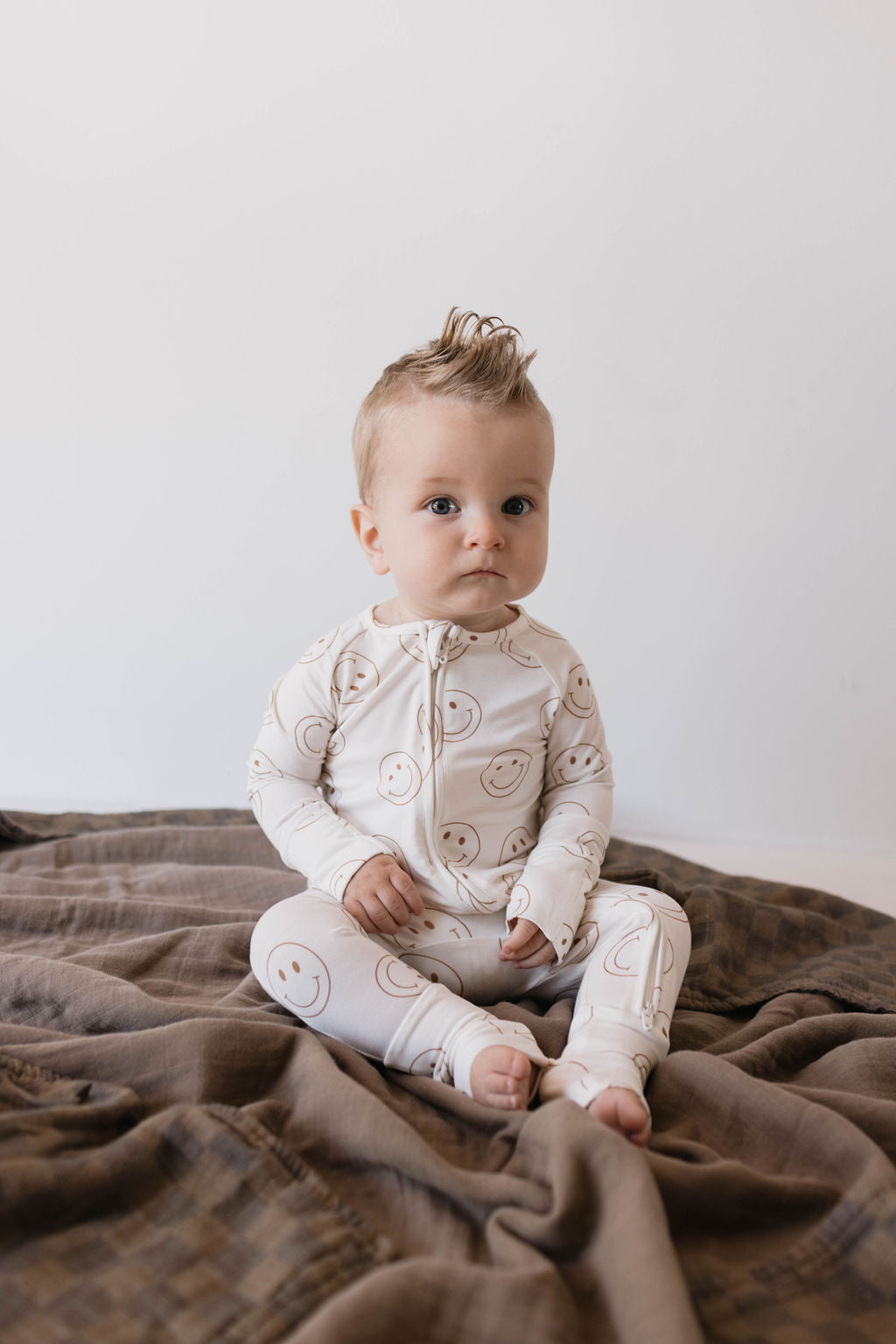 Forever French Bamboo Zip Pajamas - Just Smile