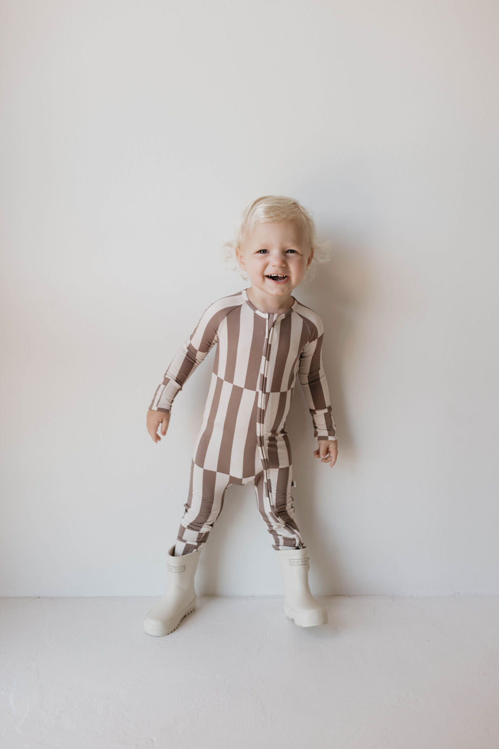 Forever French Bamboo Zip Romper - Tile Stack