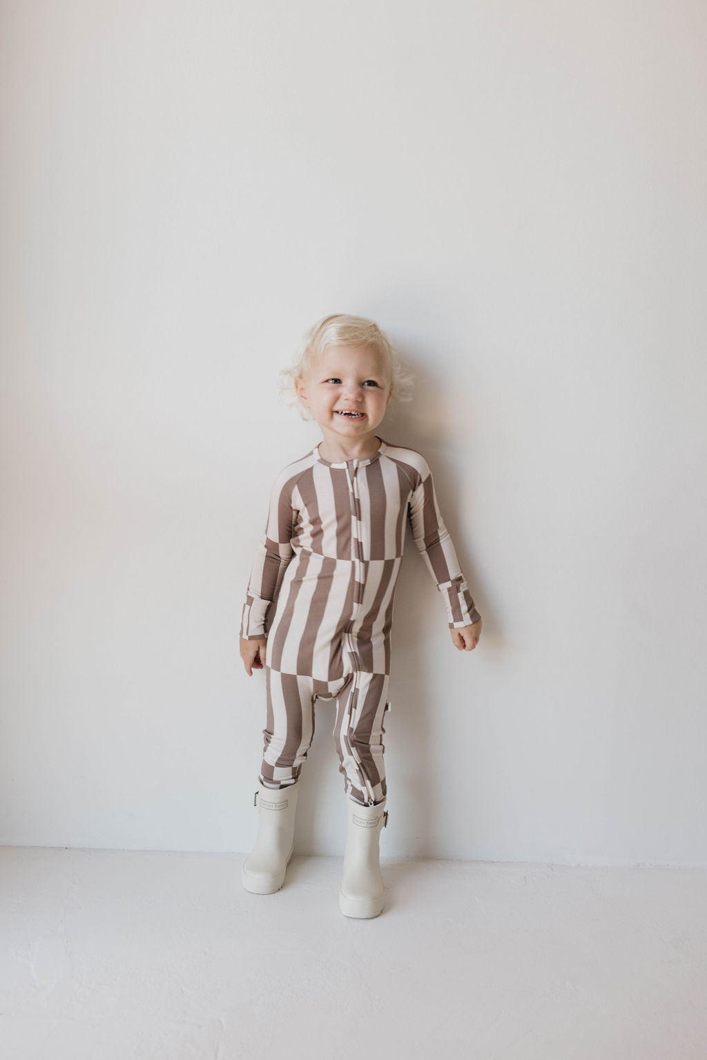 Forever French Bamboo Zip Romper - Tile Stack