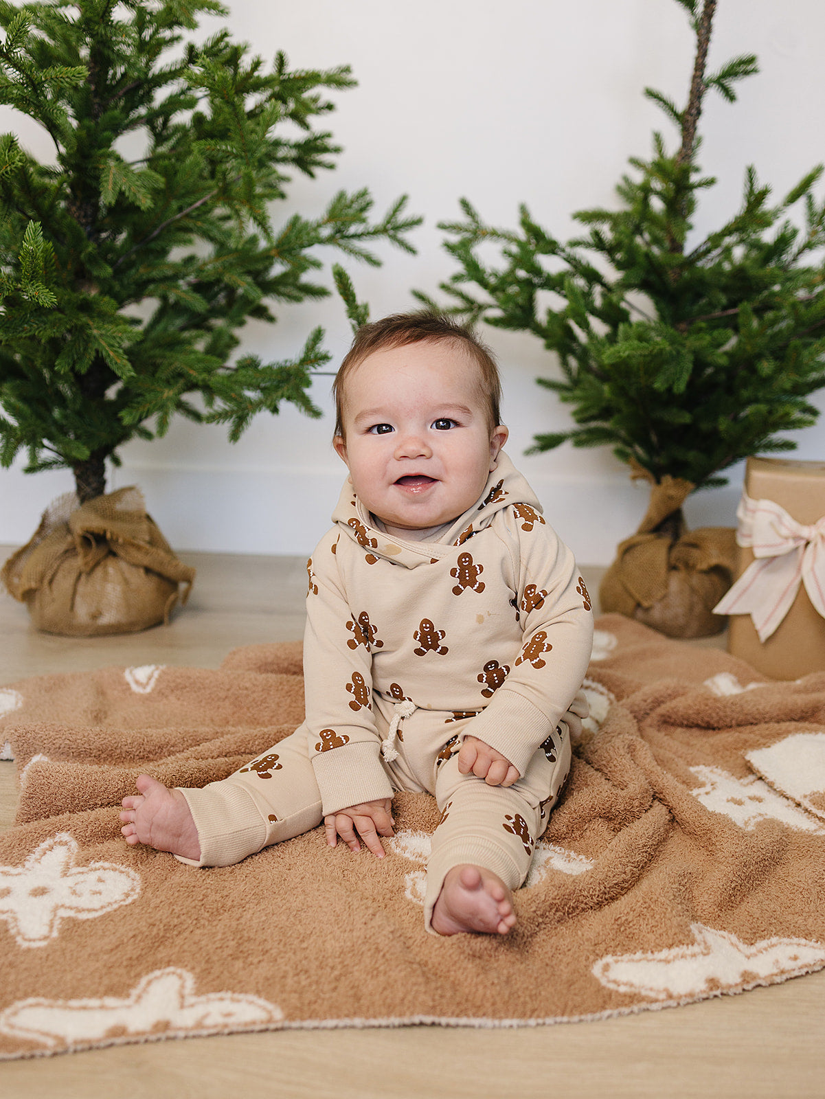 Mebie Baby Gingerbread Hooded French Terry Set