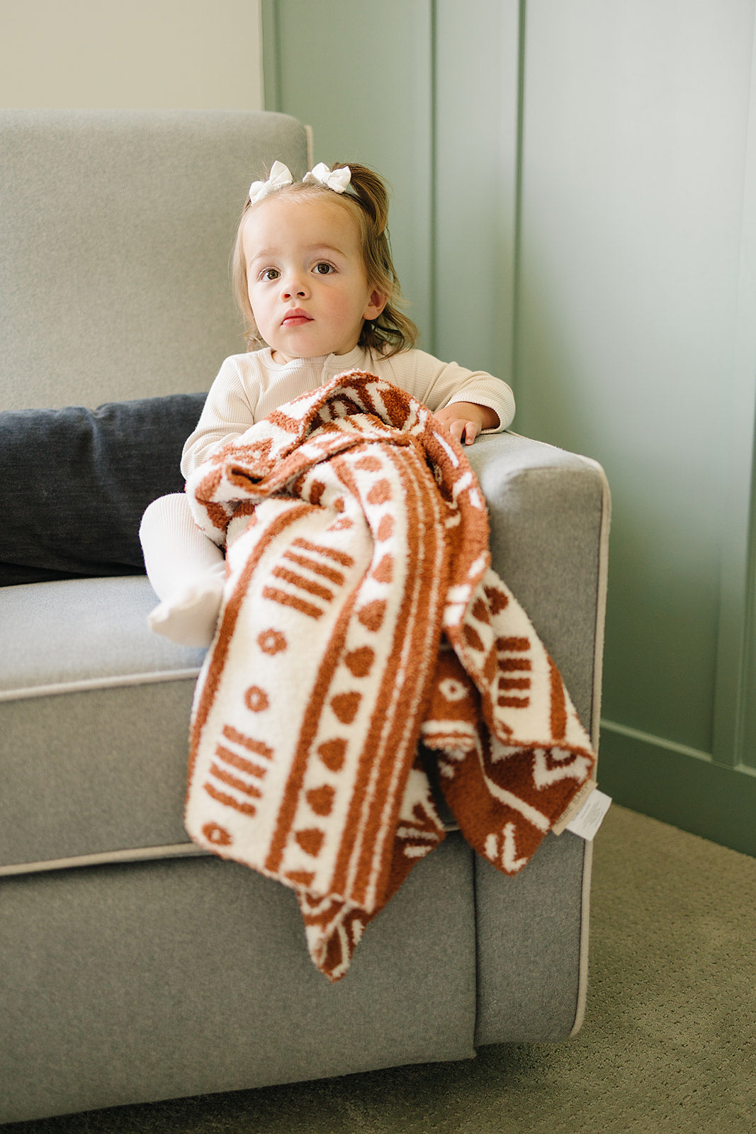 Mebie Baby Alpine Plush Blanket - Rust