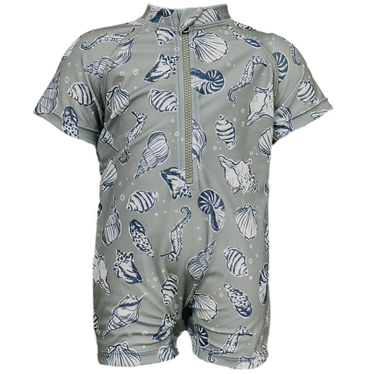 Mebie Baby Sea Shell Zipper Swimsuit
