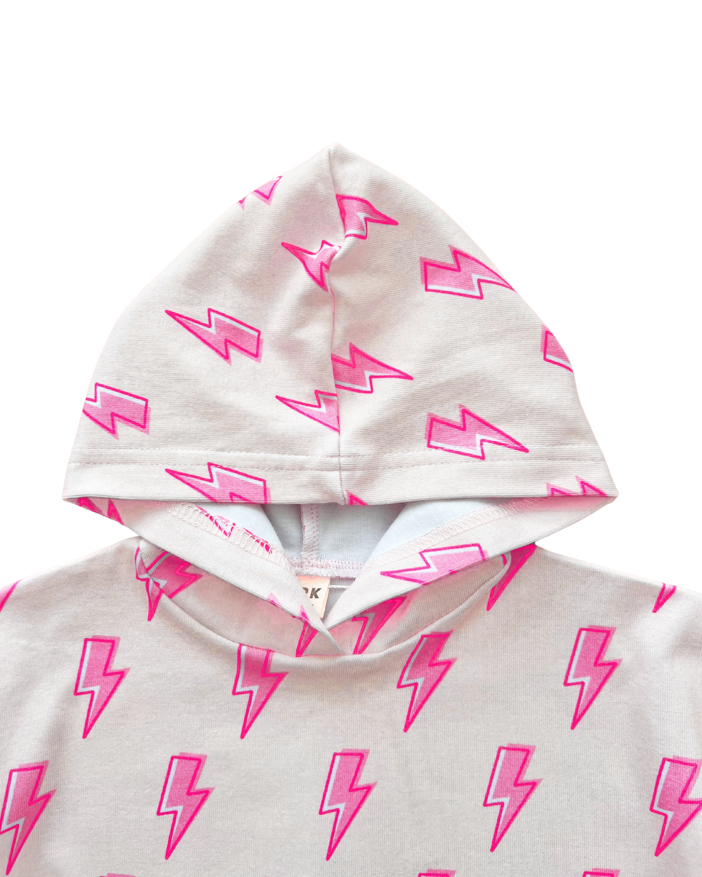 LPK Hooded Bubble Romper - Pink Bolts