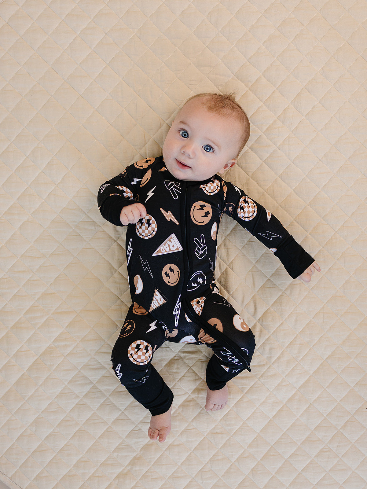 LPK Bamboo Zip Romper - Rad Vibes