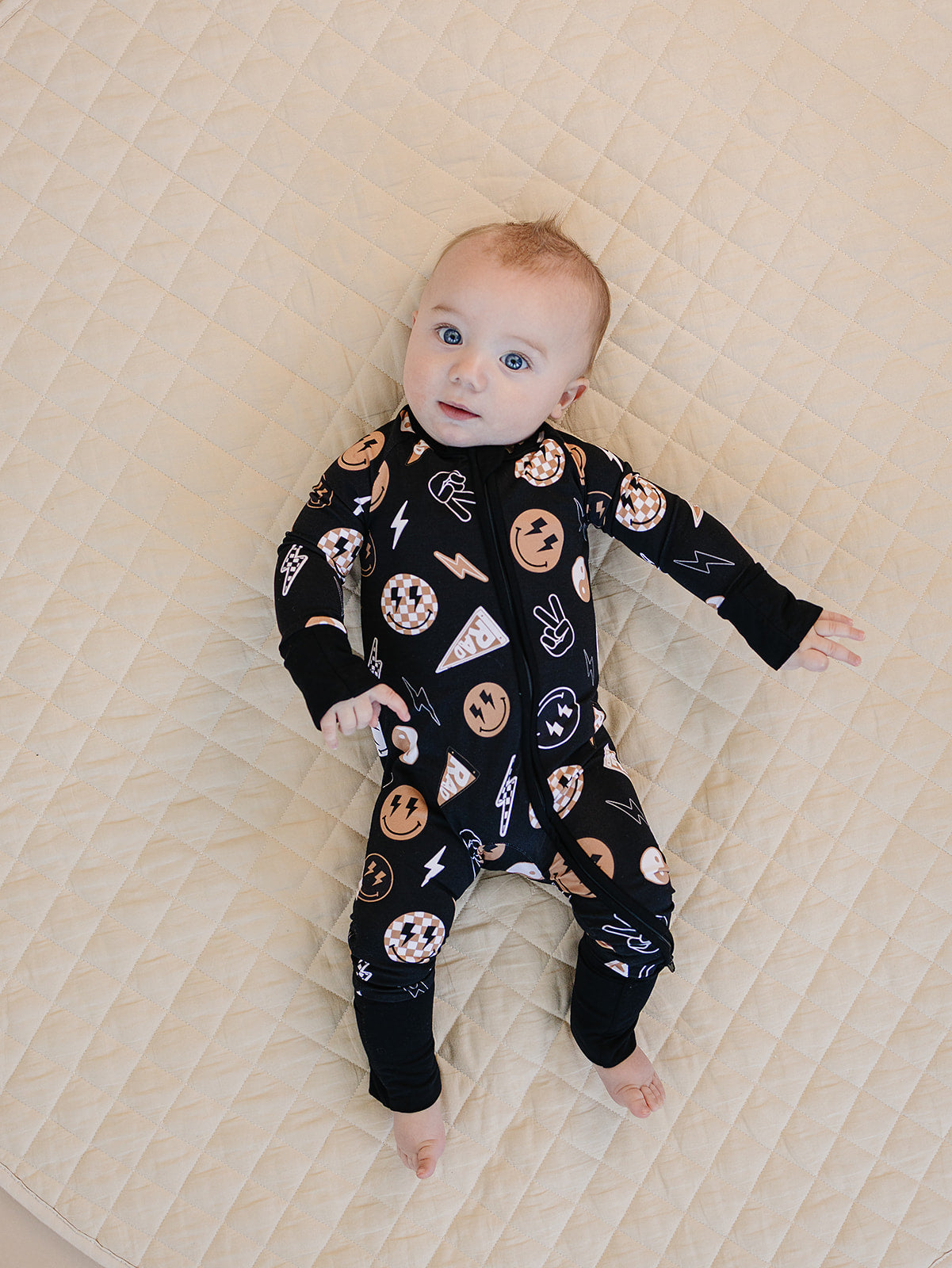 LPK Bamboo Zip Romper - Rad Vibes