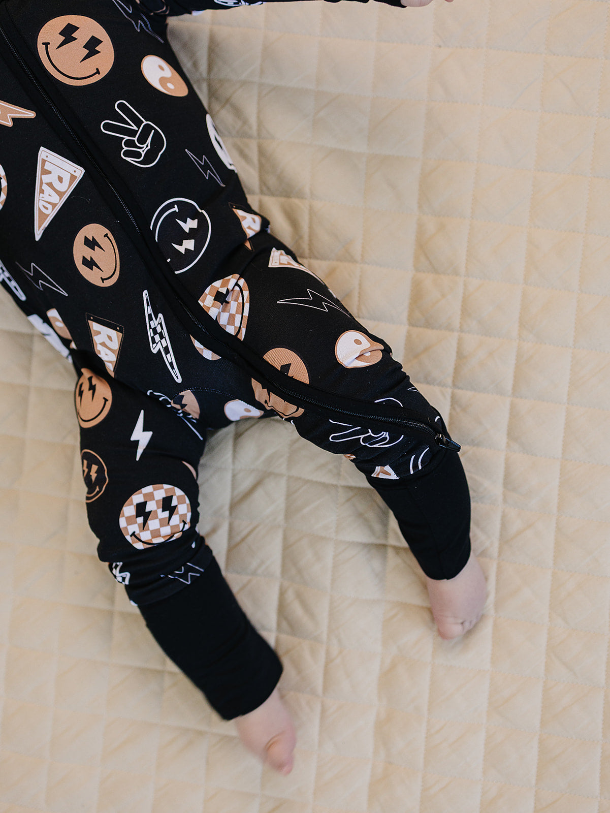 LPK Bamboo Zip Romper - Rad Vibes