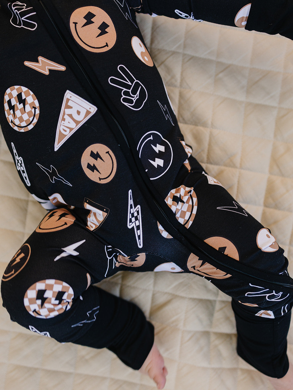 LPK Bamboo Zip Romper - Rad Vibes