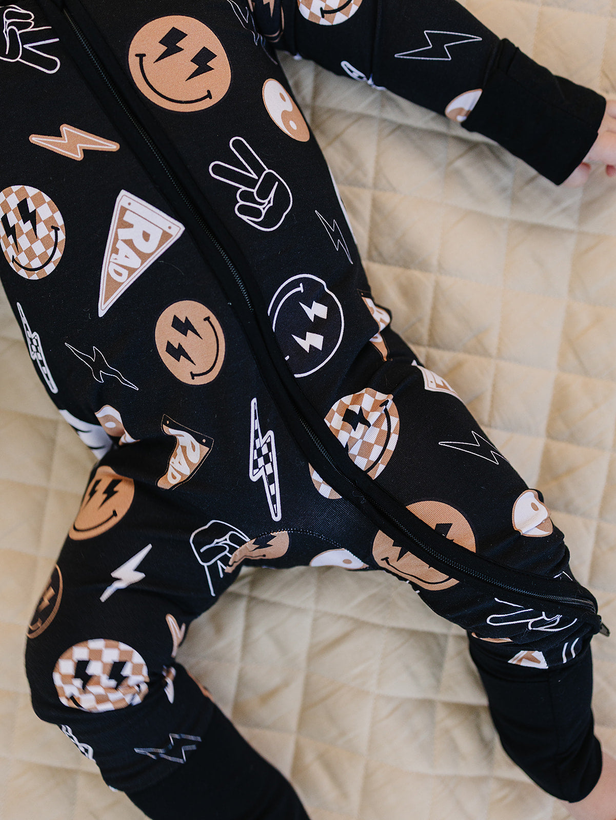 LPK Bamboo Zip Romper - Rad Vibes