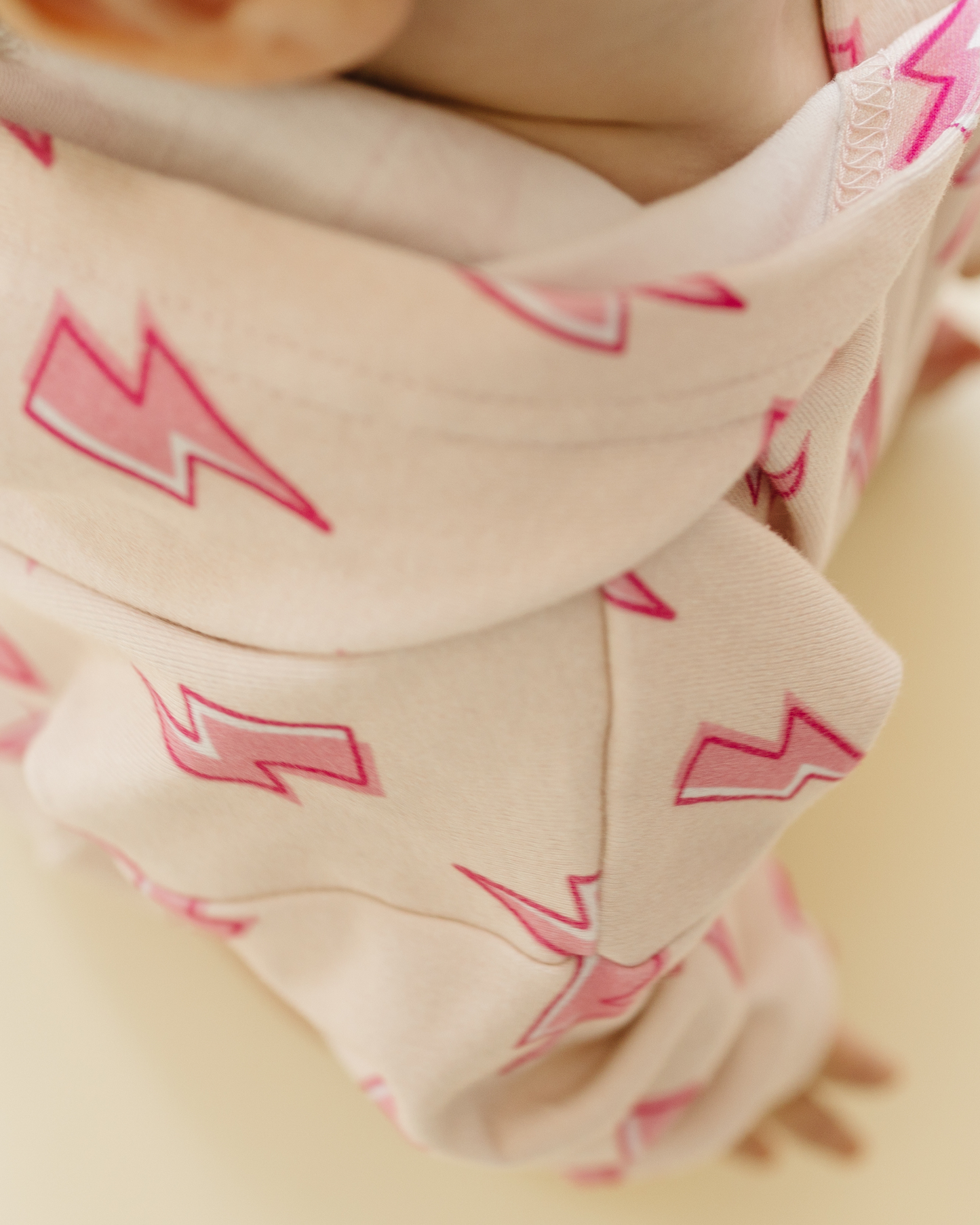 LPK Hooded Bubble Romper - Pink Bolts