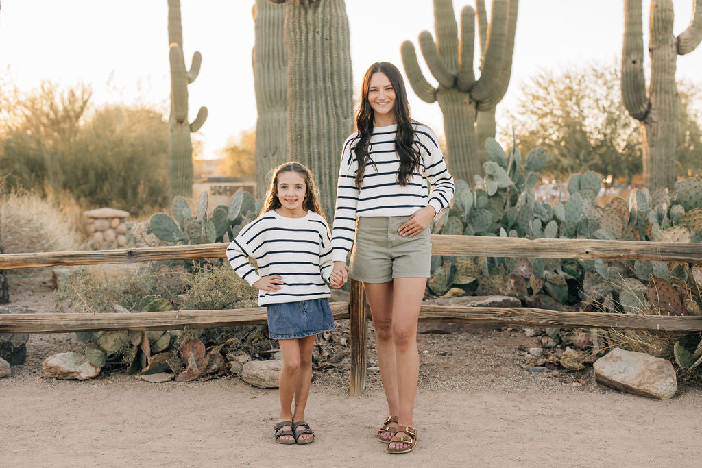 Mebie Baby Navy Stripe Knit Sweater