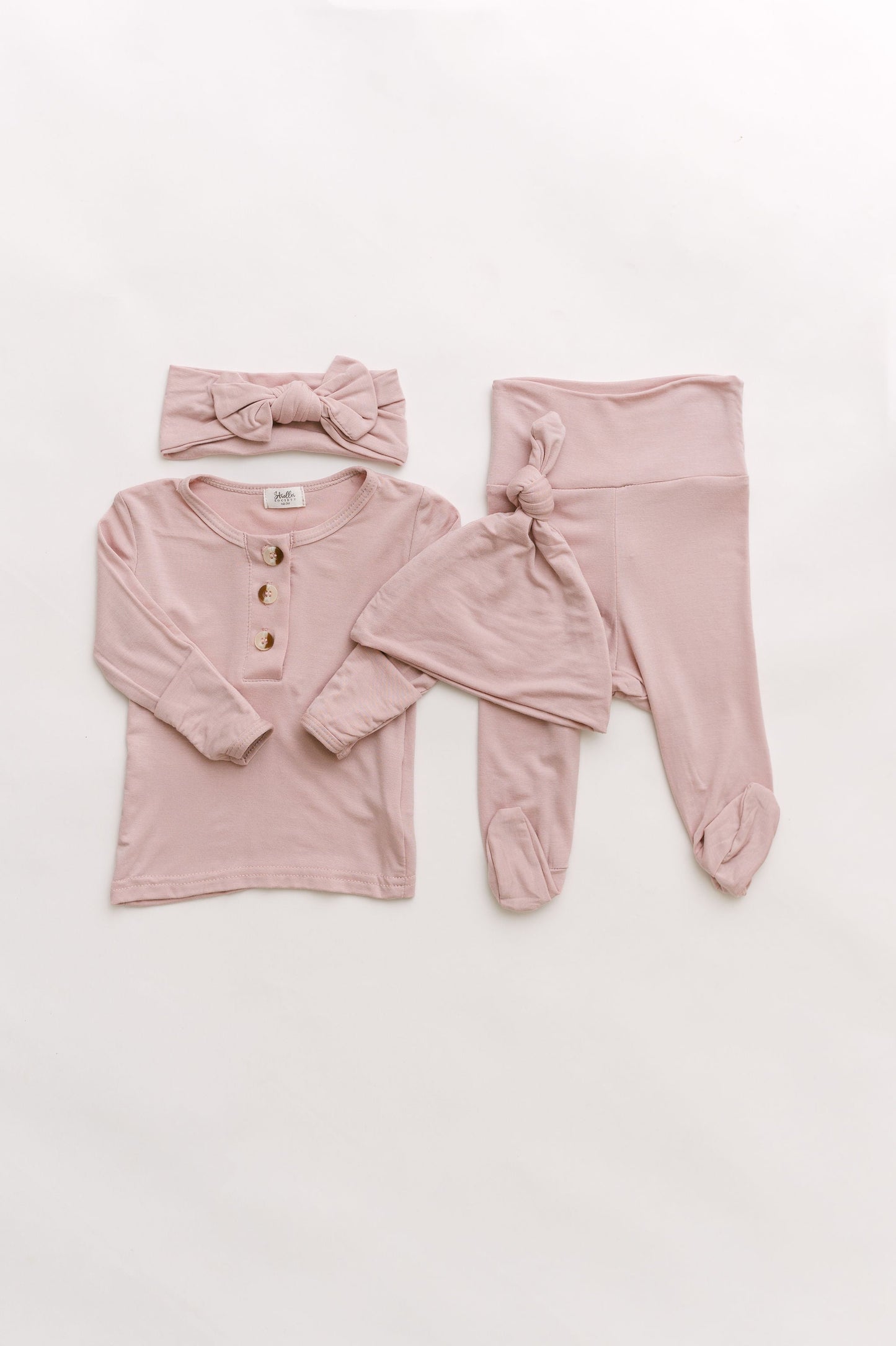 Stroller Society Top + Bottom Set - Dusty Pink