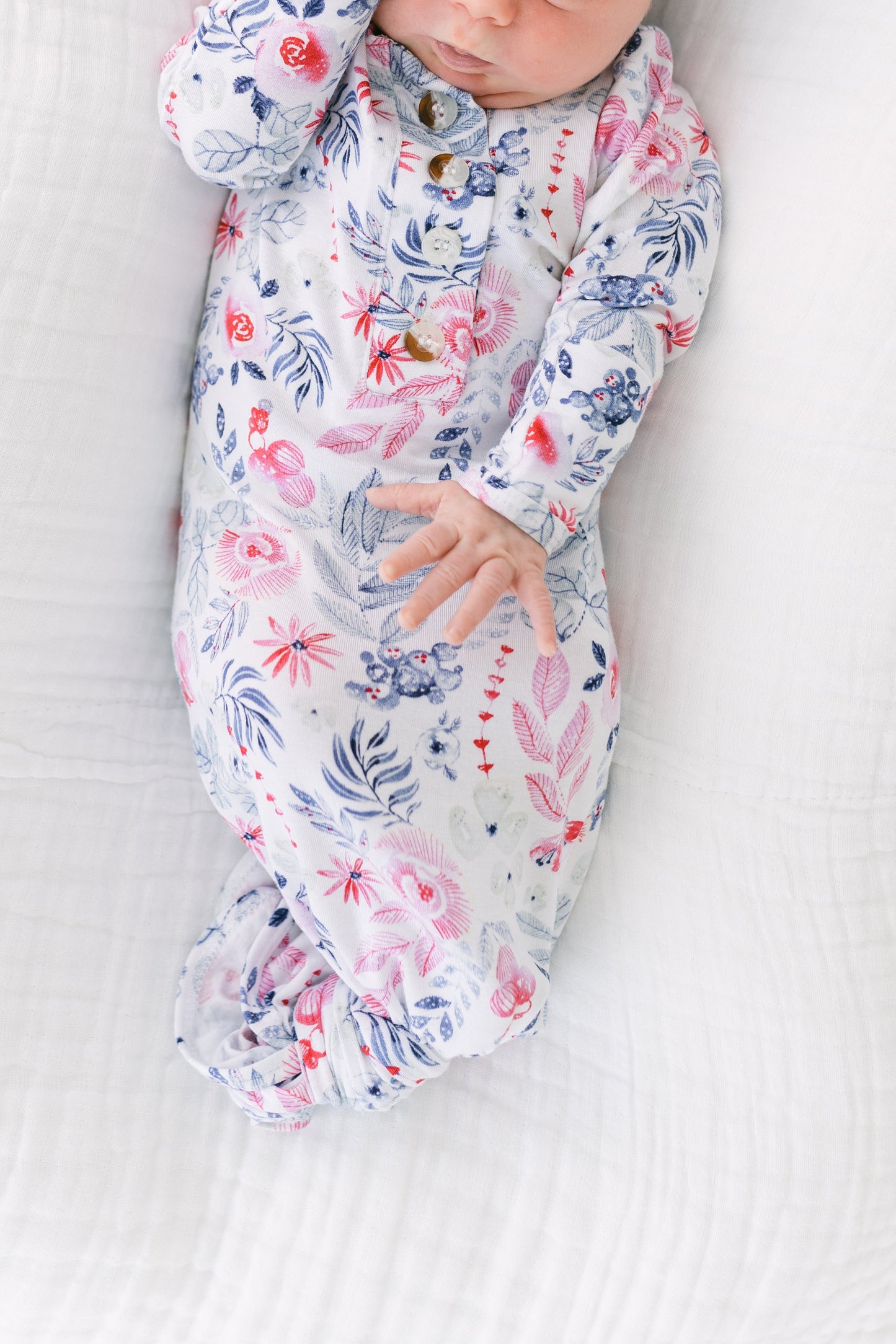 Stroller Society Knotted Gown Set - Bloom