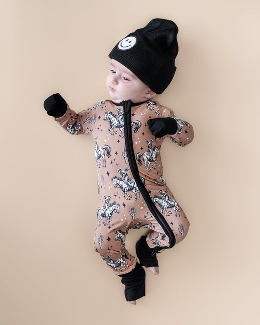 LPK Bamboo Zip Romper - Desert Cowboy