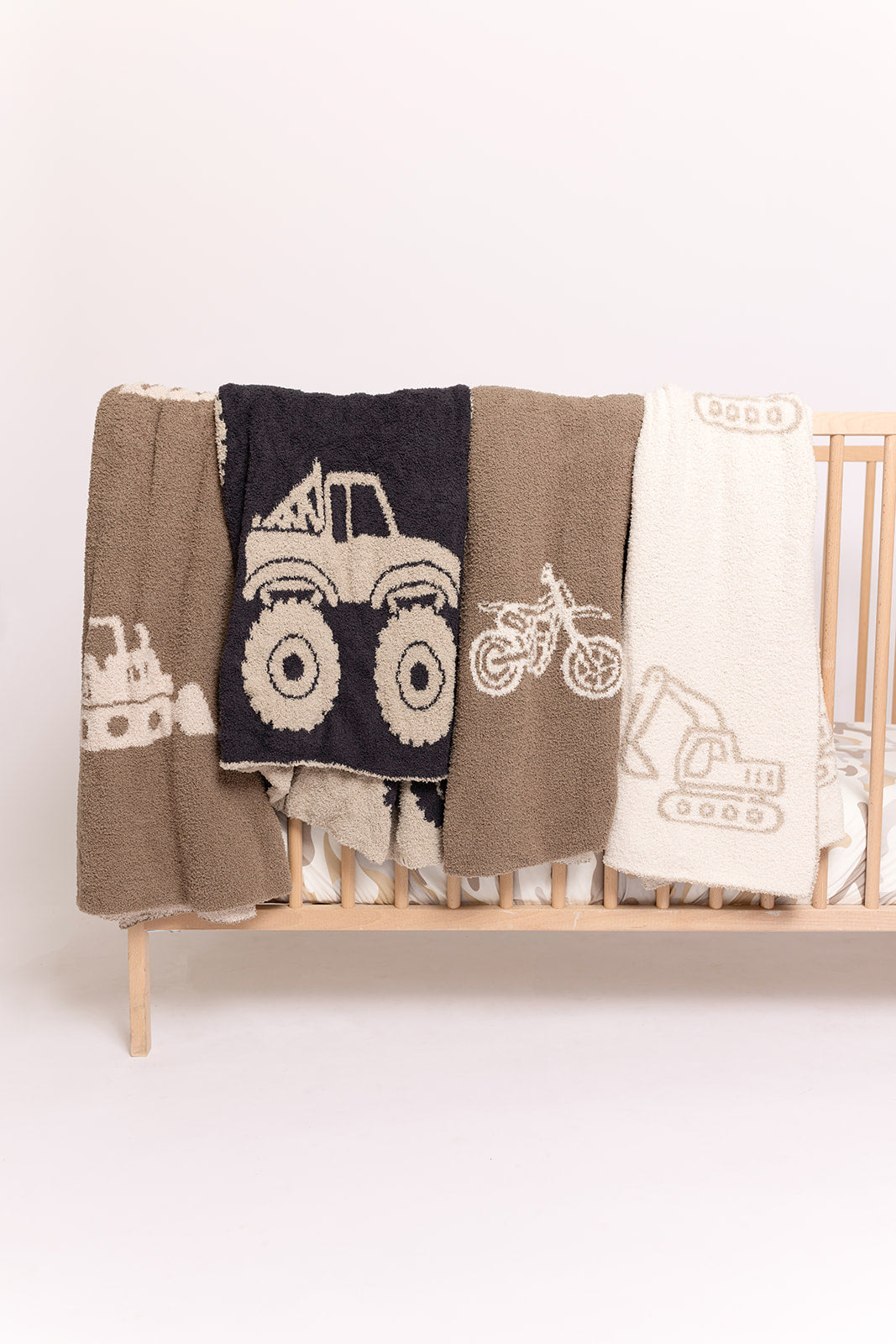 Forever French Plush Blanket - Bulldozer