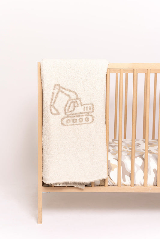 Forever French Plush Blanket - Excavator