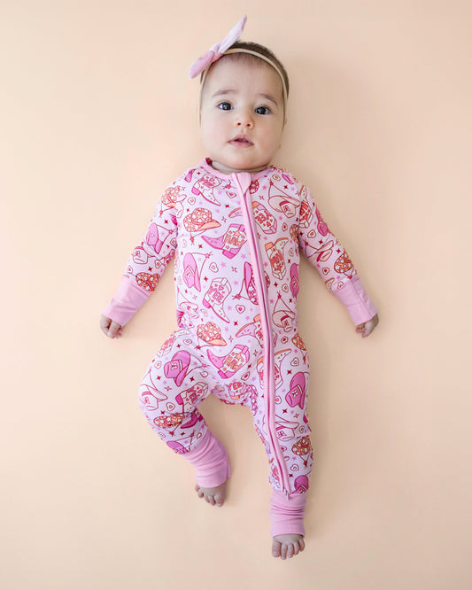 LPK Bamboo Zip Romper - Cowgirl