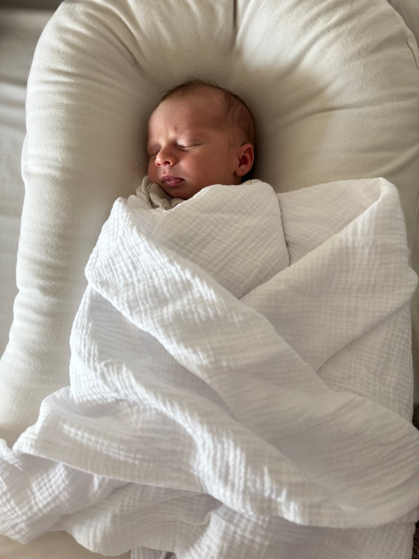 Muslin Swaddle Blanket - White