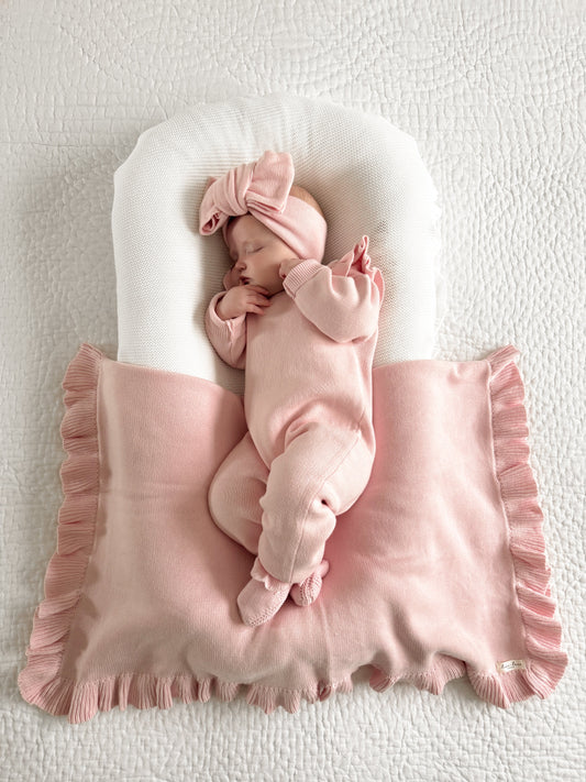 Luna + Luca Classic Ruffle Jumpsuit - Powder Pink