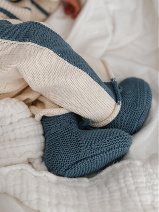 Luna + Luca Sock Booties - Denim Blue