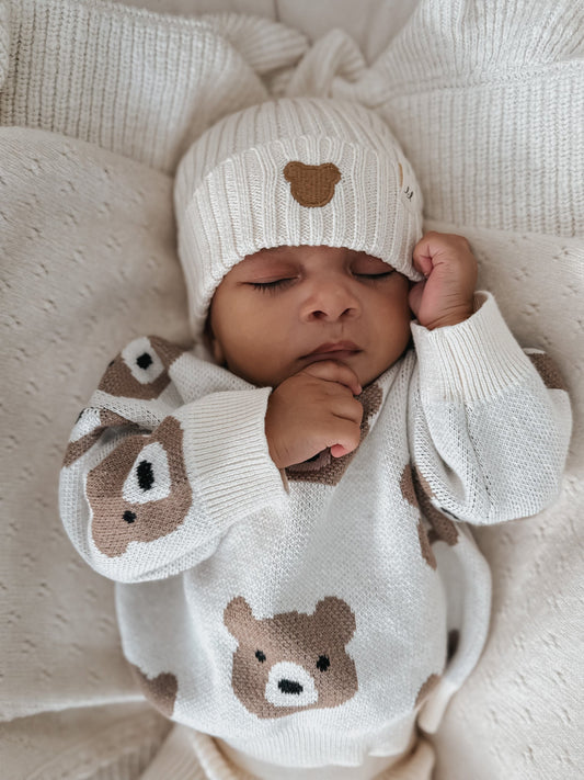 Luna + Luca Little Bear Baby Beanie