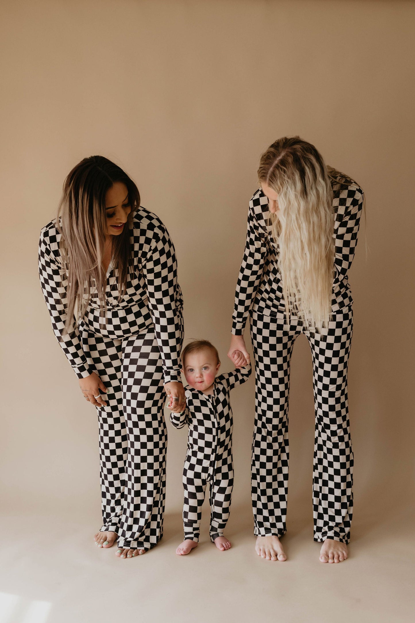 Forever French Bamboo Zip Romper - Checkered