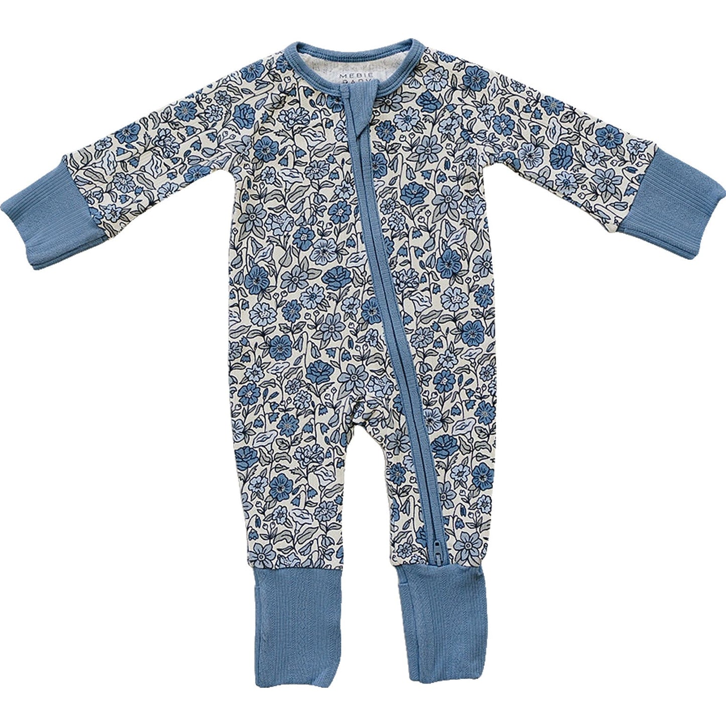 Mebie Baby Bluebell Pointelle Bamboo Zipper