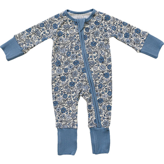Mebie Baby Bluebell Pointelle Bamboo Zipper