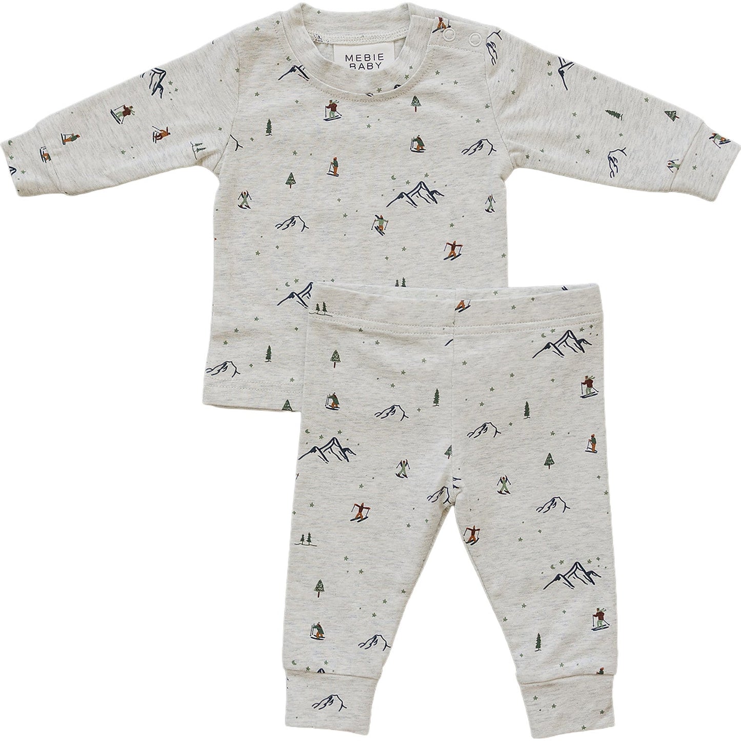 Mebie Baby Ski Print Cozy Set
