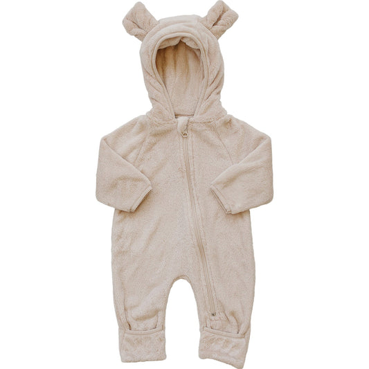 Mebie Baby Fleece Bear Hooded Zipper