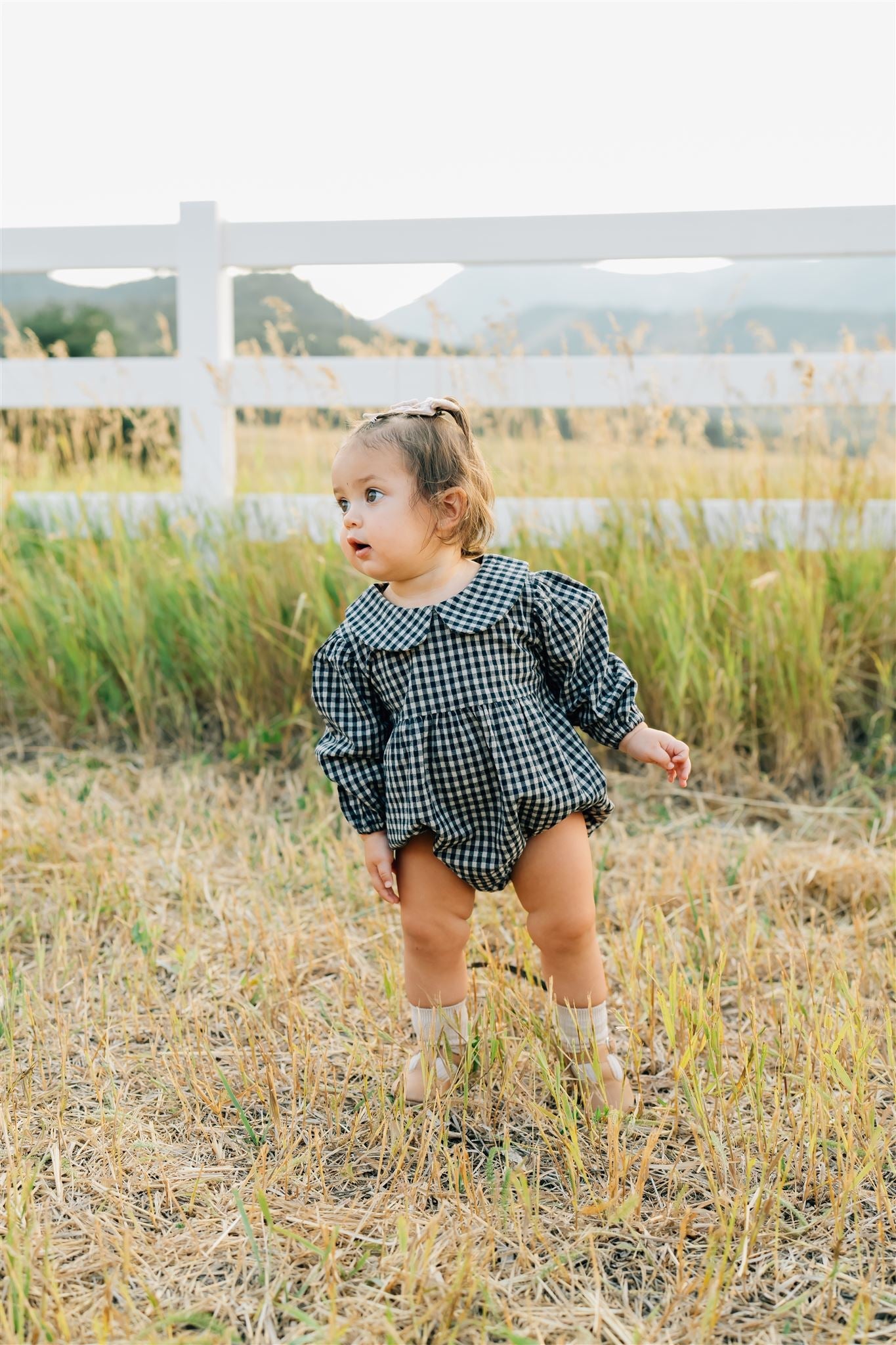 Mebie Baby Romper - Gingham