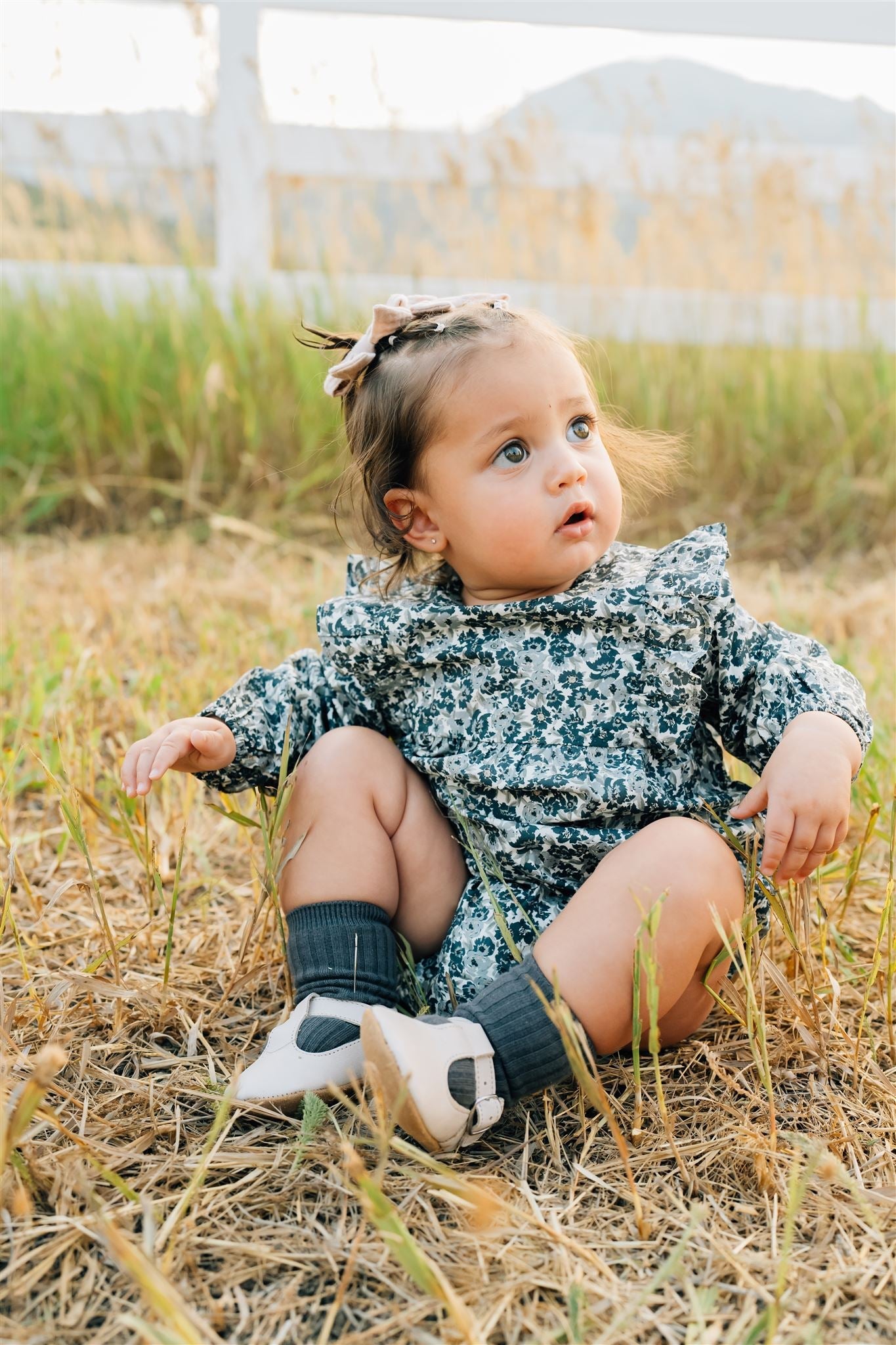 Mebie Baby Long Sleeve Romper - Liberty Floral