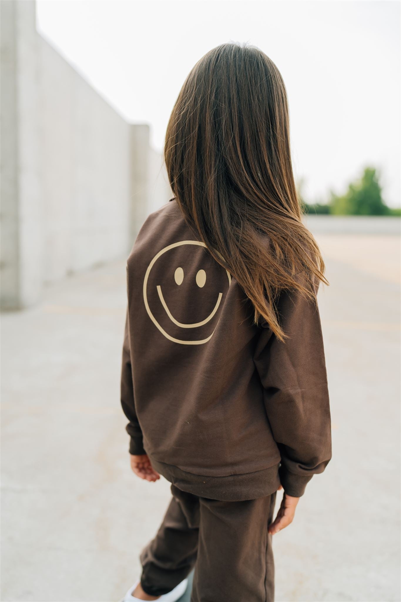 Mebie Baby Smiley Face Quarter Zip French Terry Set