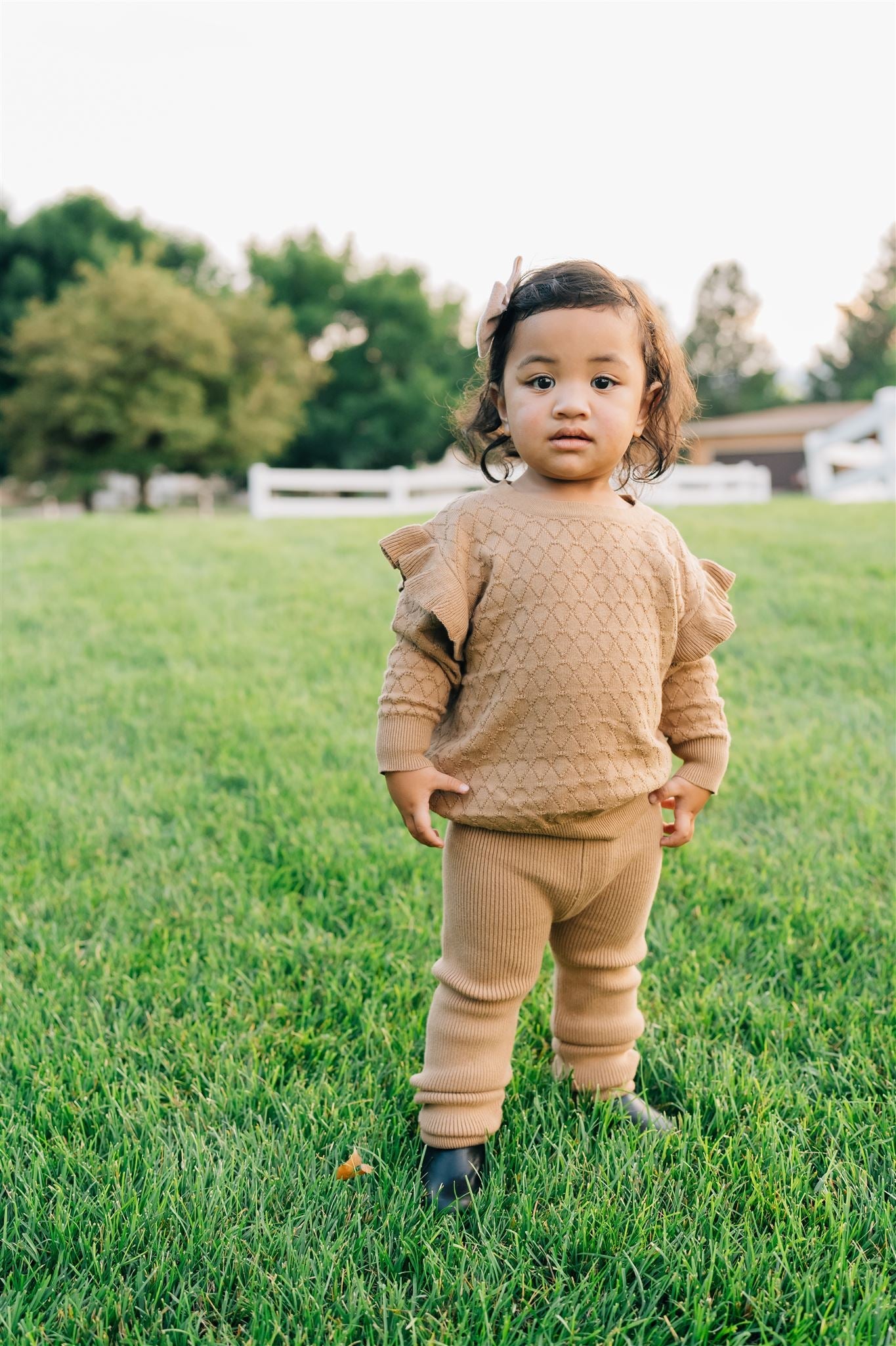 Mebie Baby Toffee Knit Leggings