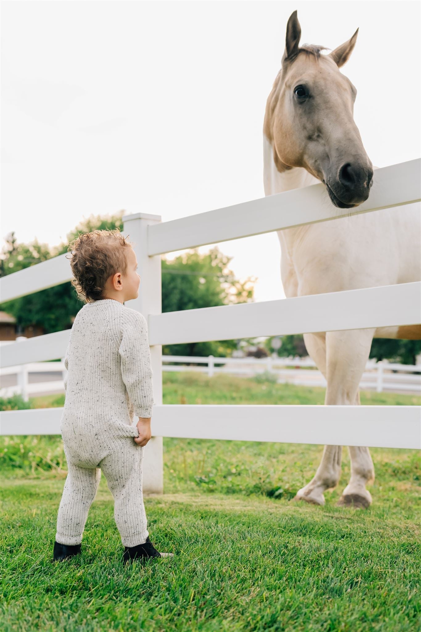 Mebie Baby Heather Grey Chunky Knit Romper