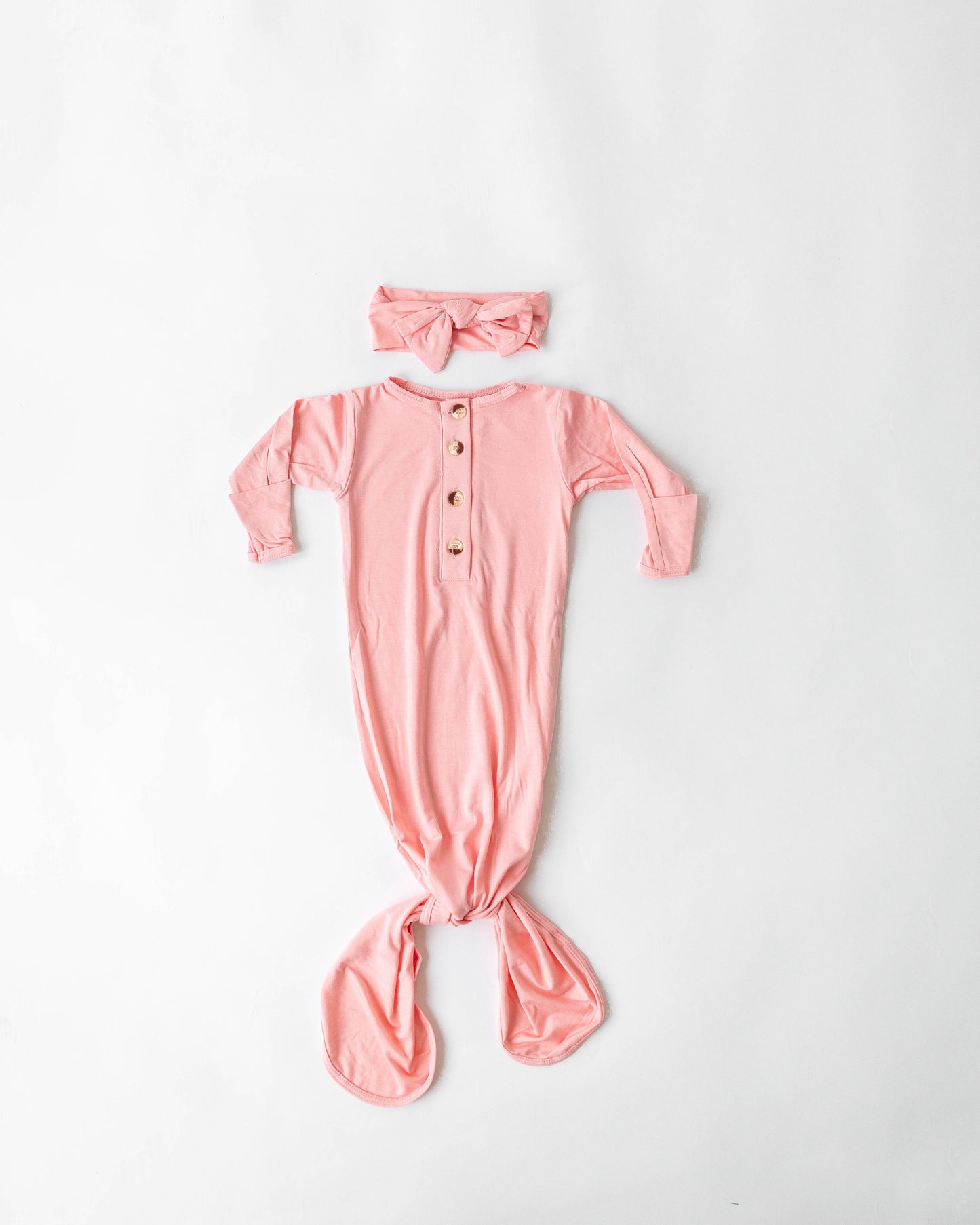 Stroller Society Knotted Gown Set - Pink