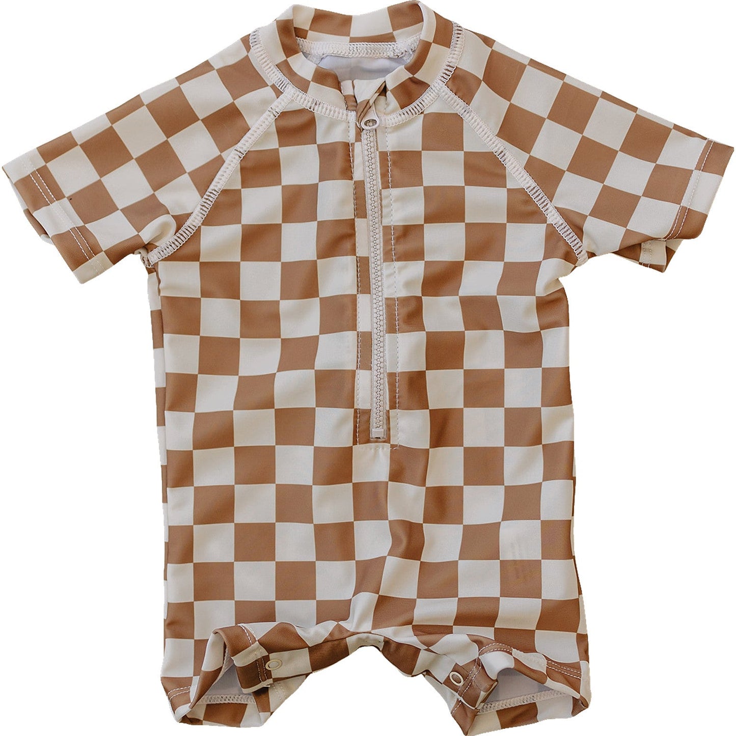 Mebie Baby Checkered Swim Suit - Rust