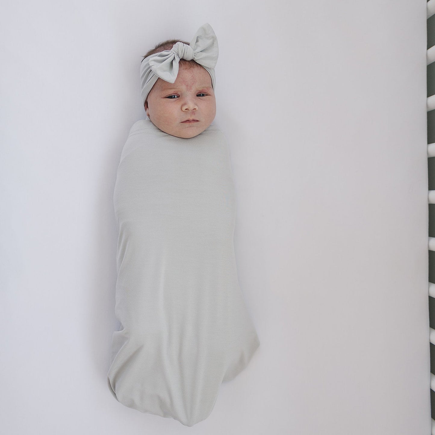 Mebie Baby Swaddle Hat Or Head Wrap Set - Stone