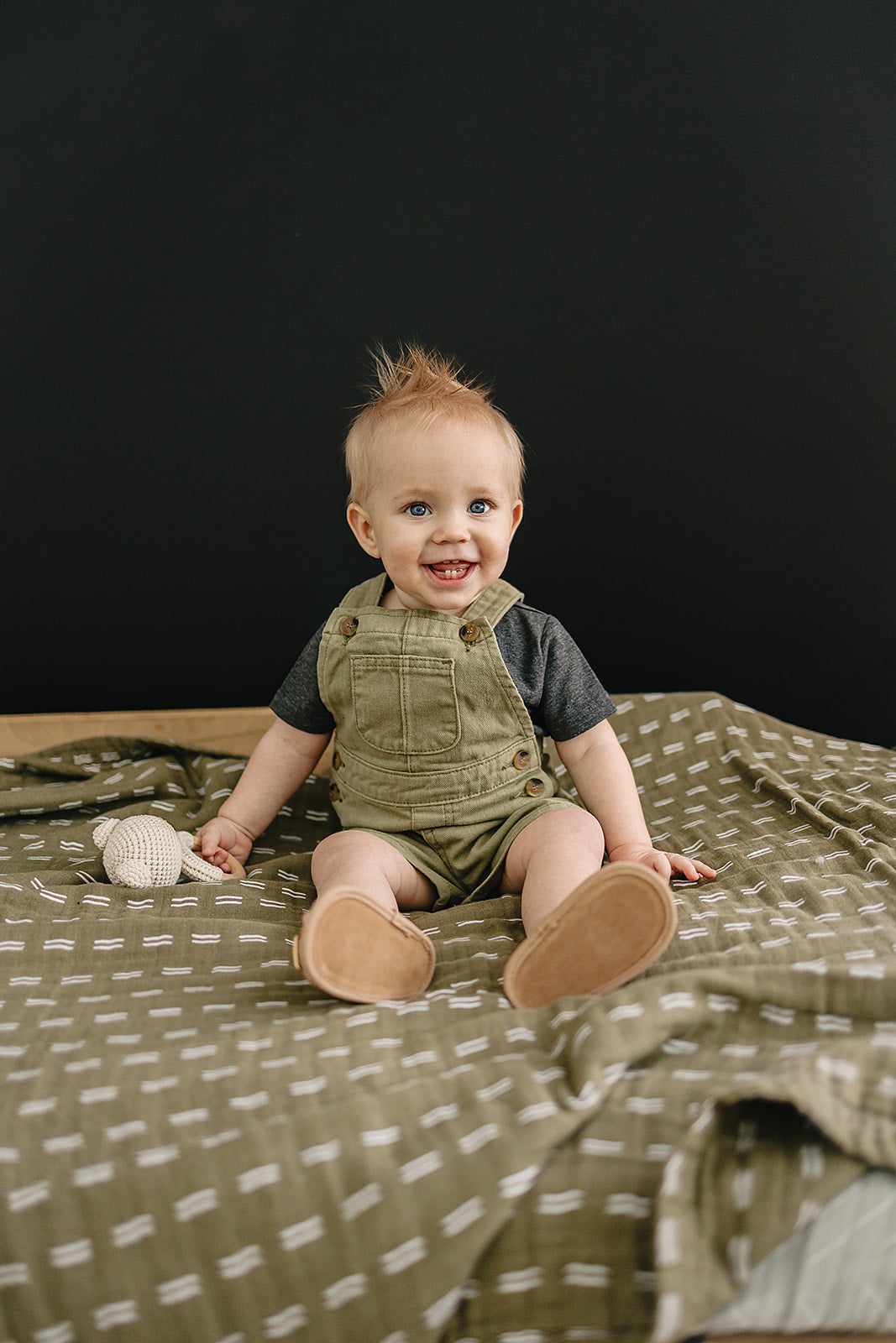 Mebie Baby Twill Overall - Army Green
