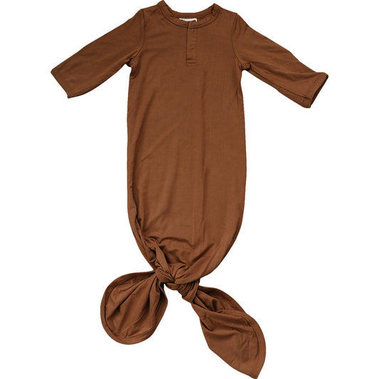 Mebie Baby Bamboo Knot Gown - Rust