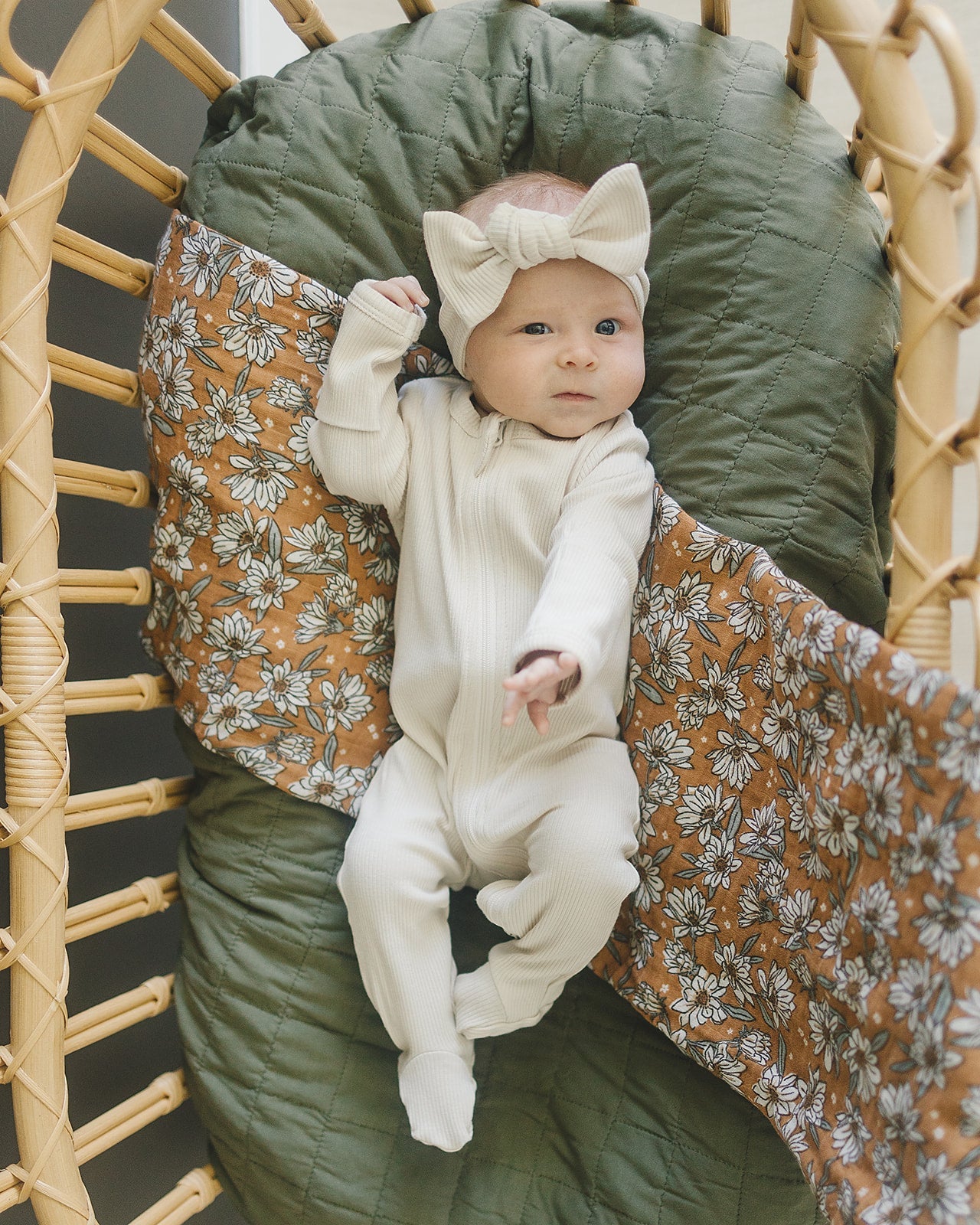 Mebie Baby Muslin Swaddle Blanket - Magnolia