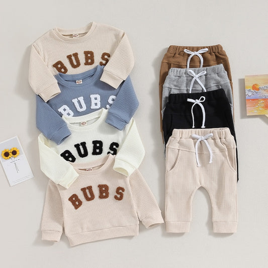 'Bubs' Waffle Knit Set