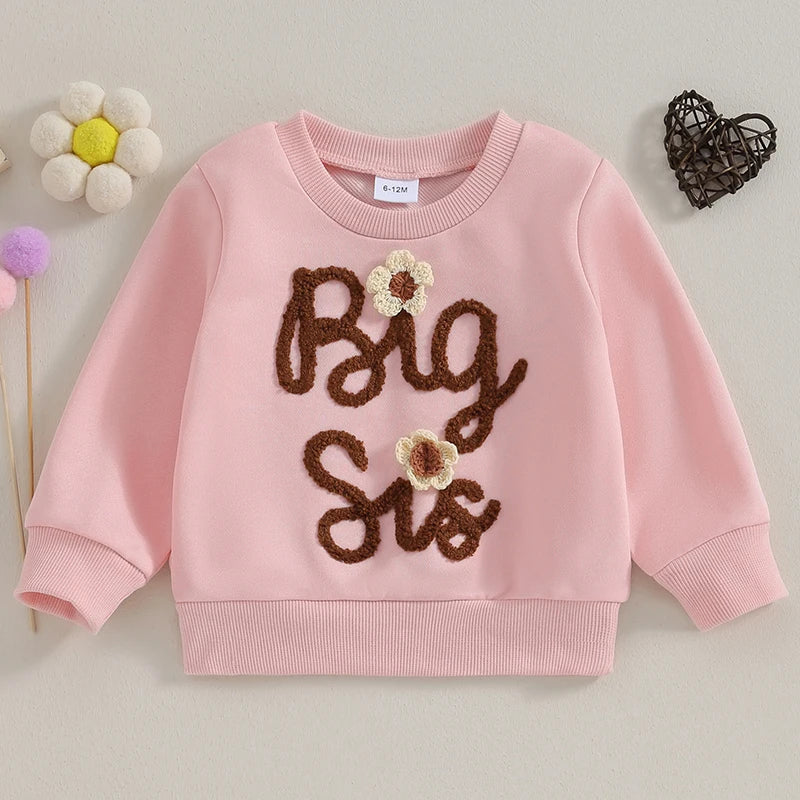 'Big Sis' Embroidered Top